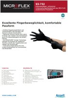 100x Nitril Einweg-Handschuh MICROFLEX® MidKnight™ Touch 93-732 Gr. XL (9.5-10)